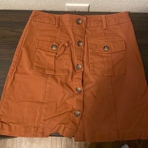 Terracotta button up skirt size Small